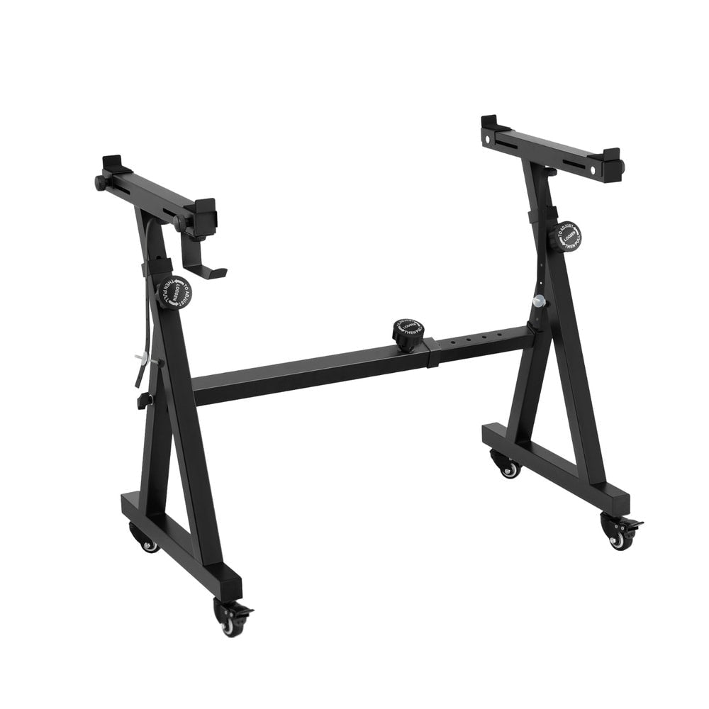 Alpha Piano Stand with Lockable Wheels Z-Stand Black
