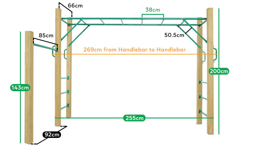 Lifespan Kids Amazon 2.5m Monkey Bar Set
