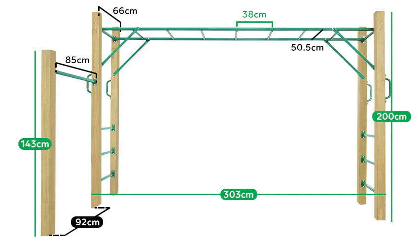 Lifespan Kids Amazon 3.0m Monkey Bar Set