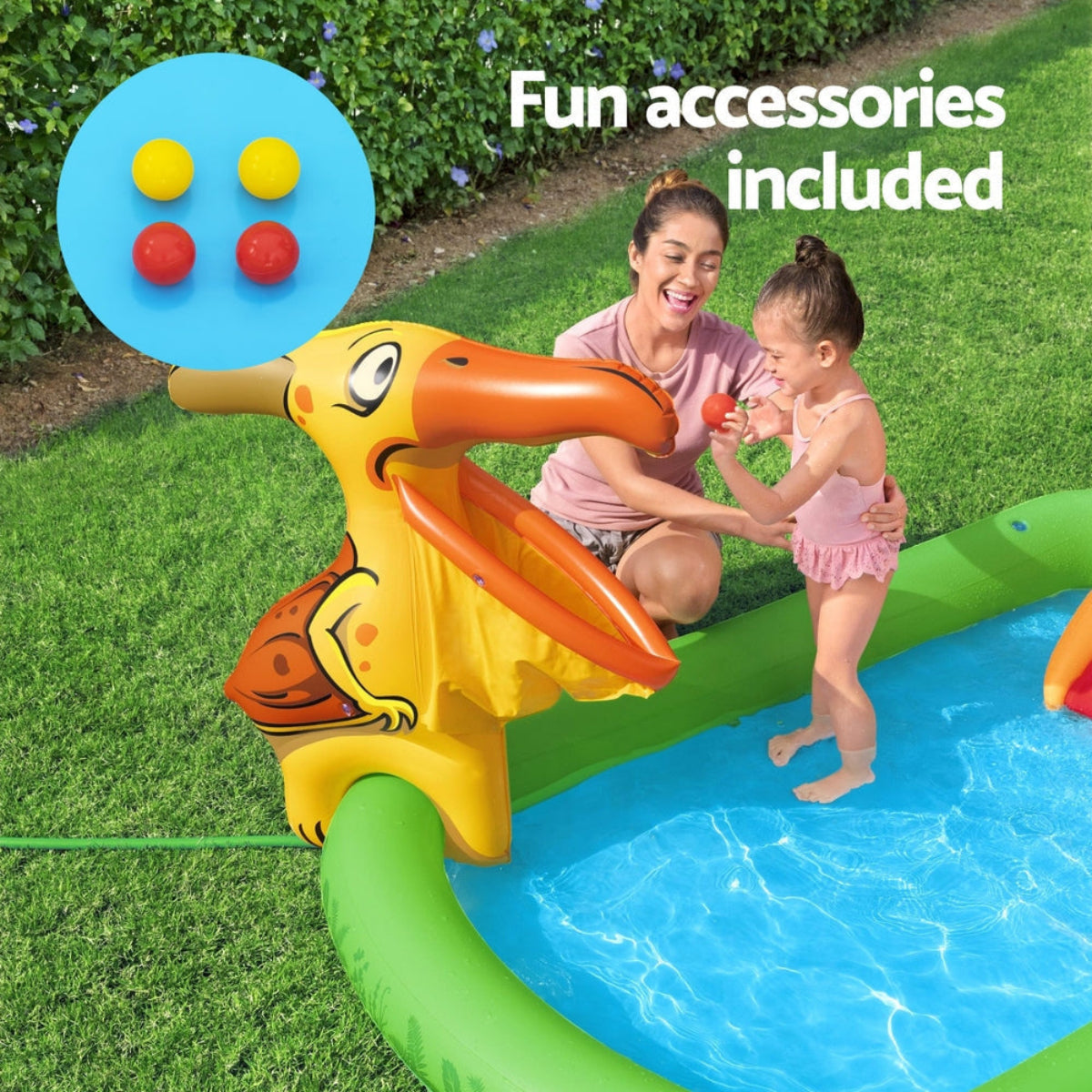 Bestway Kids Jurassic Inflatable Play Pool with Slide