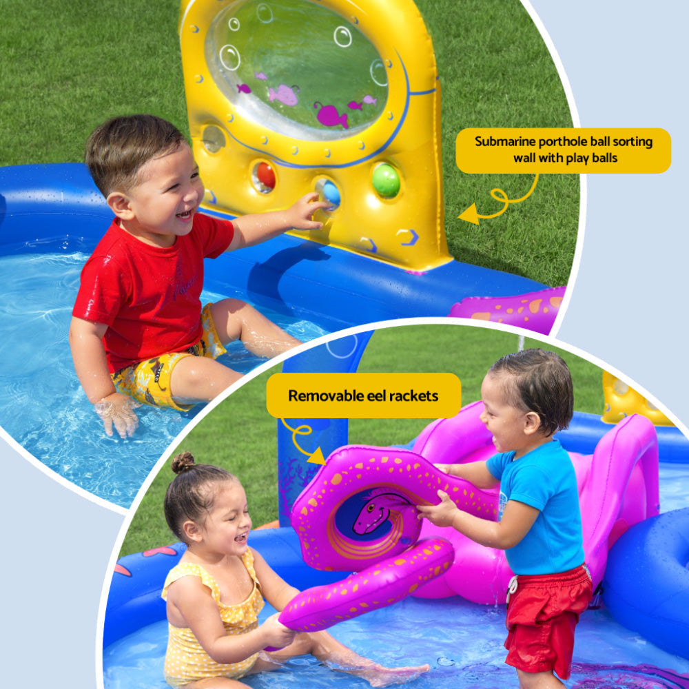 Bestway Kids Inflatable Play Splash Pool with Slide Ball