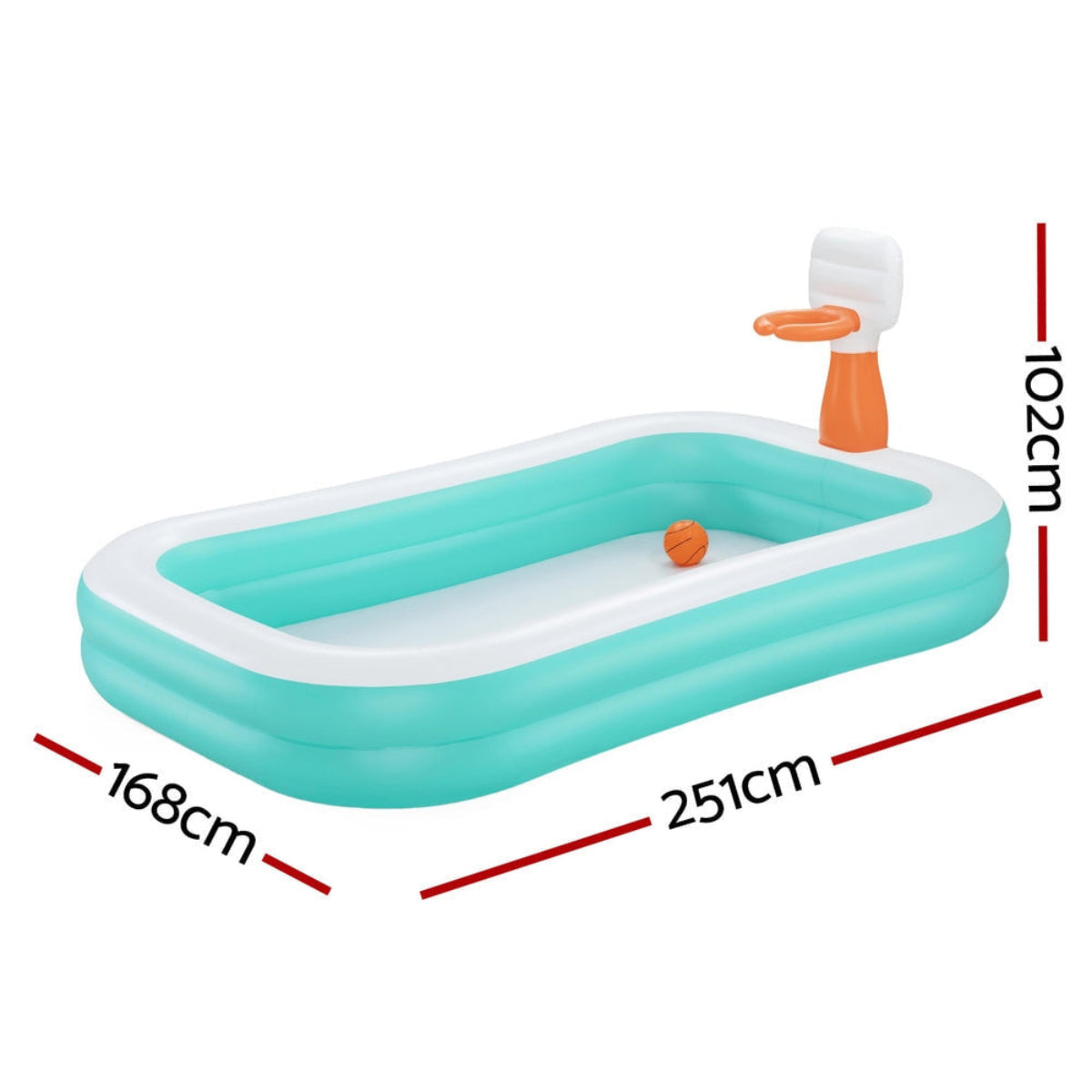 Bestway Kids Inflatable Pool with Basketball Hoop