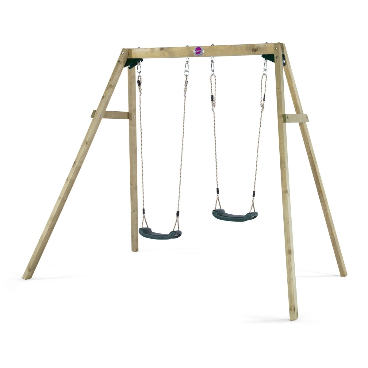 Plum Kids Double Wooden Swing Set