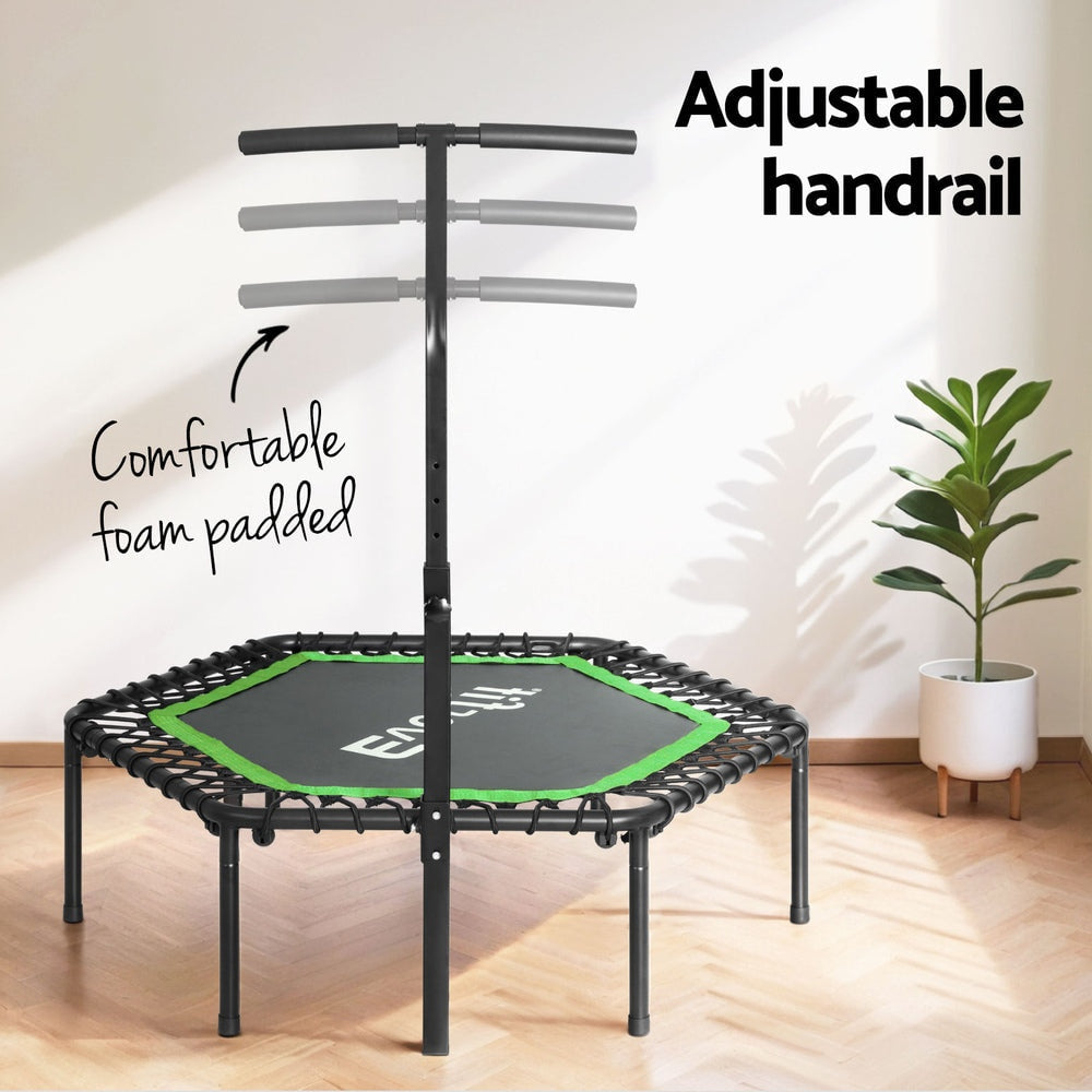 Everfit 48inch Hexagon Trampoline Kids Exercise Fitness Adjustable Handrail