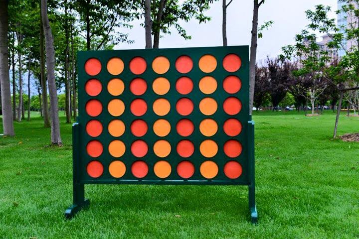 Wooden Giant Green Connect Four In A Row Game Set