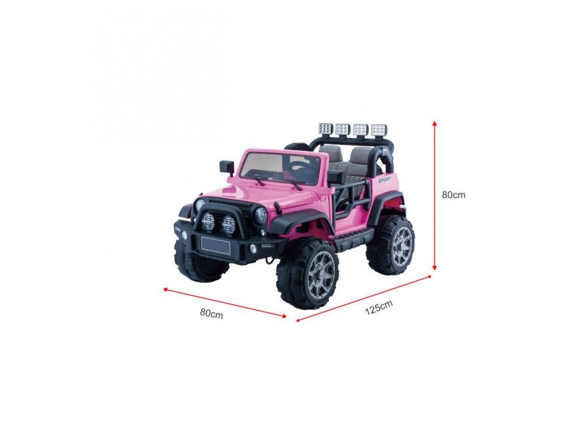 Go Skitz 12V Kids Electric Ride On Jeep in Pink