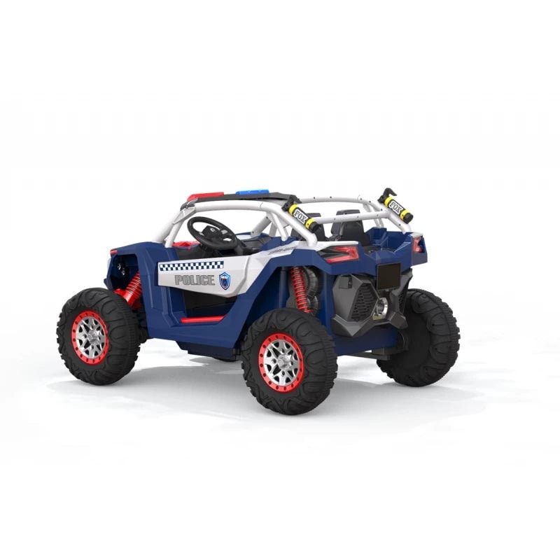 Go Skitz 24V Four-Wheels Police Beach Buggy Kids Ride On Car in Blue