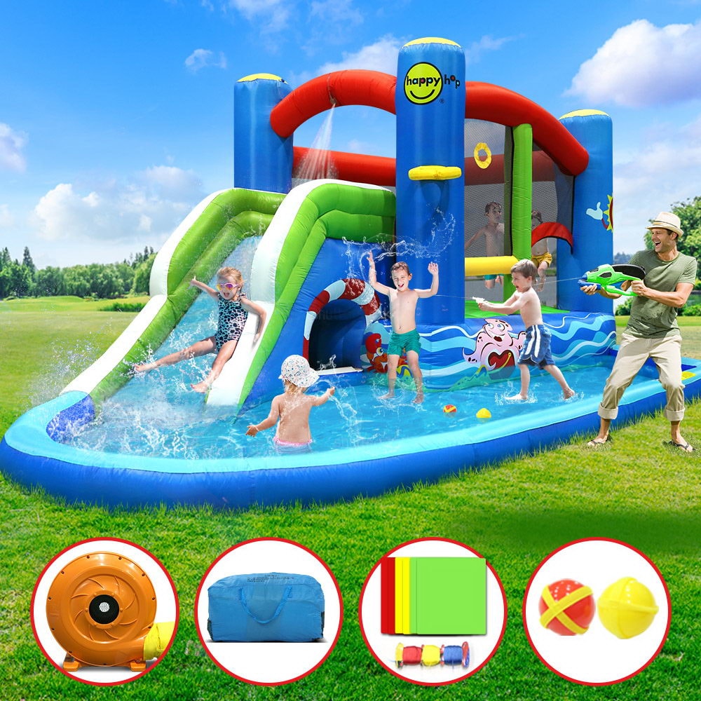 Happy Hop Jumping Castle Inflatable Water Slide with Carry Bag