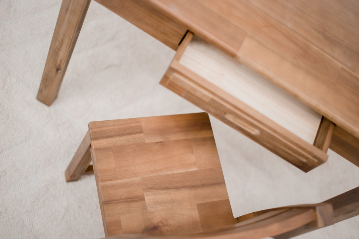 Hardwood Teen Study Desk and Matching Chair