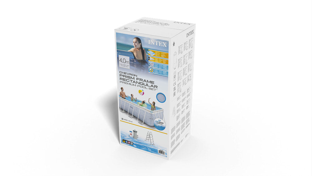 Intex Chevron Prism Rectangular Pool 4M X 2M X 1M