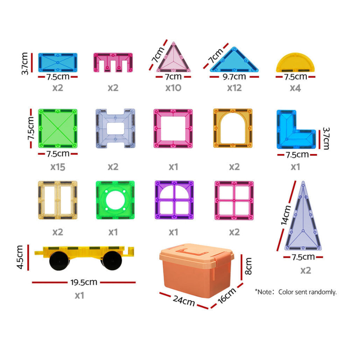 Keezi Kids Magnetic Tiles Playset