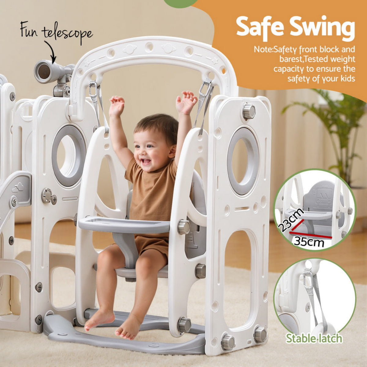 Keezi Kids 4 in 1 Playset with Basketball Hoop