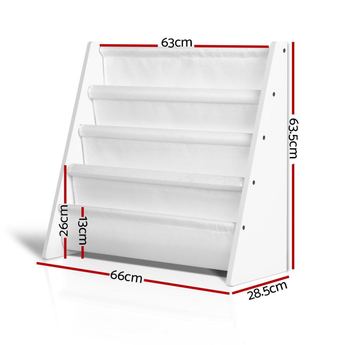 Keezi Kids Book Display Shelf Organiser - White