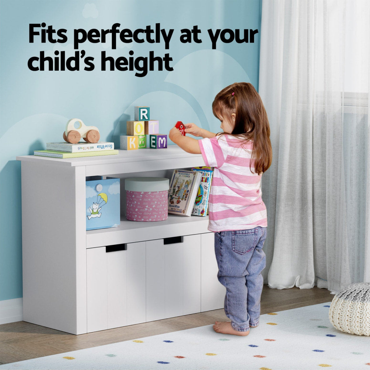 Keezi Kids Bookshelf Organiser with 3 Drawers