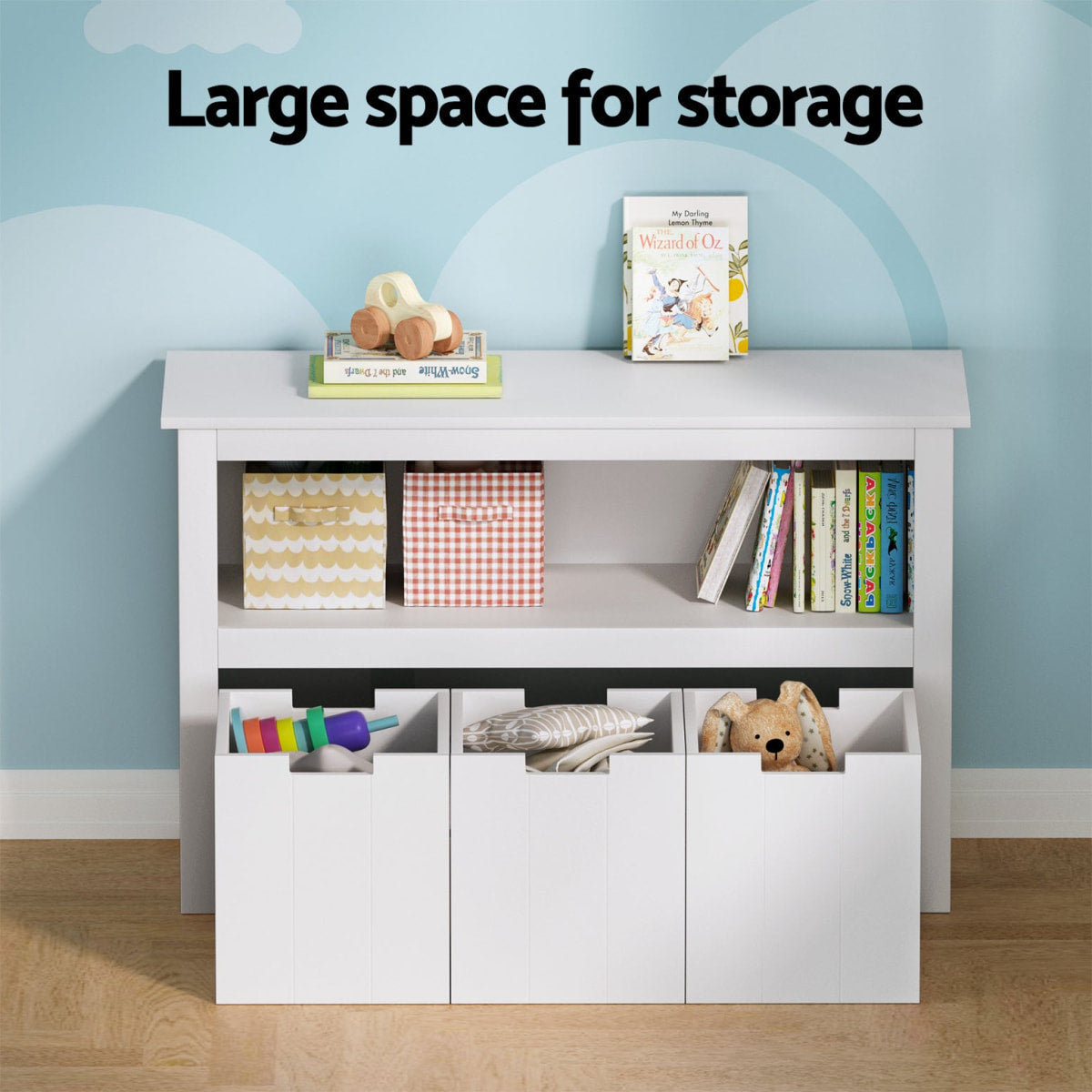 Keezi Kids Bookshelf Organiser with 3 Drawers