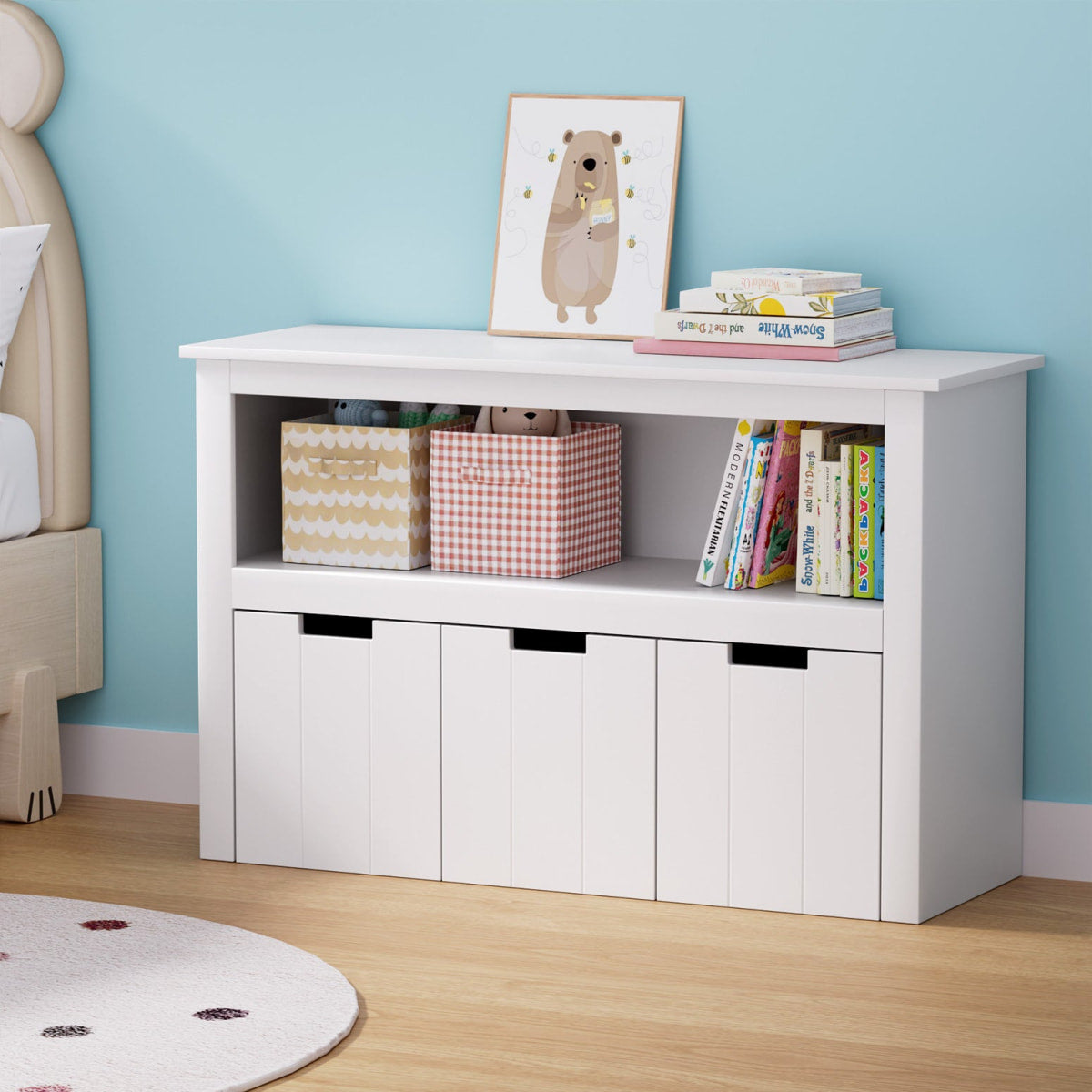 Keezi Kids Bookshelf Organiser with 3 Drawers