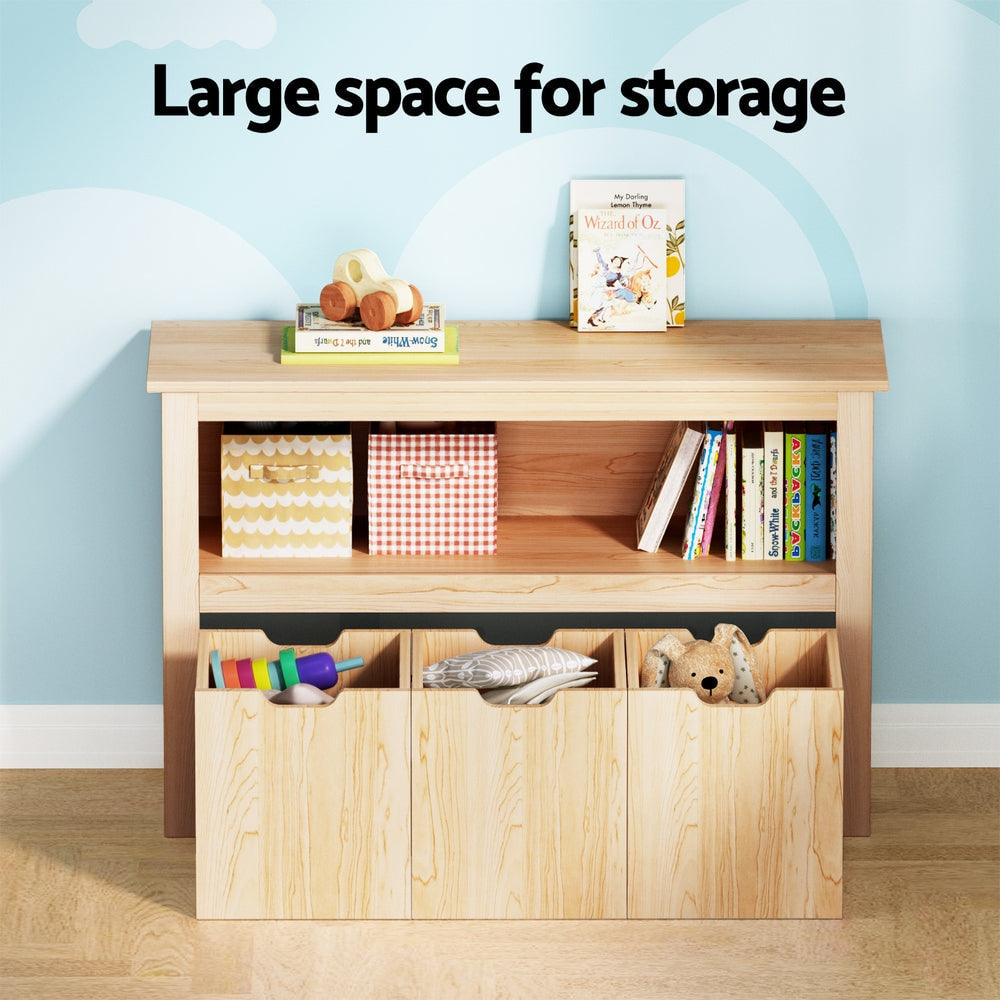 Keezi Kids Bookshelf Organiser with 3 Drawers