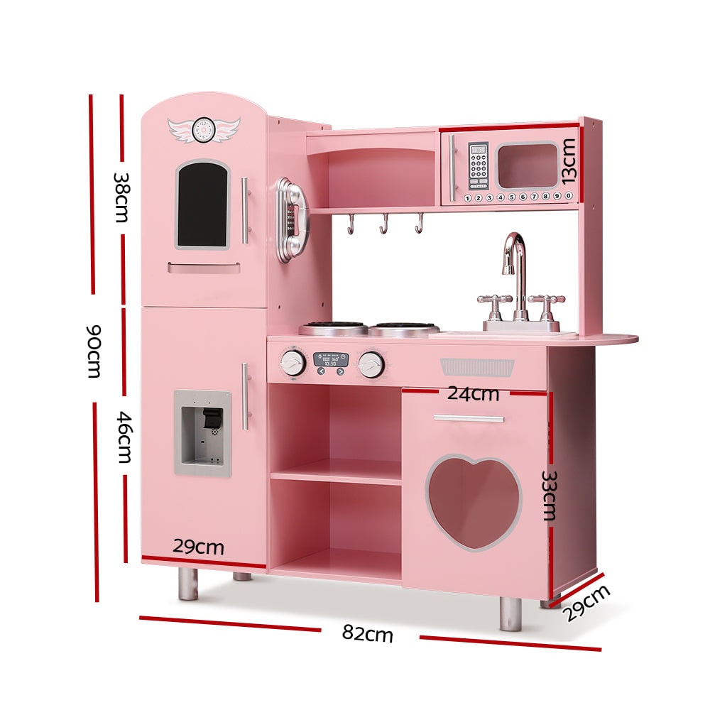 Keezi Kids Retro Kitchen in Classic Pink