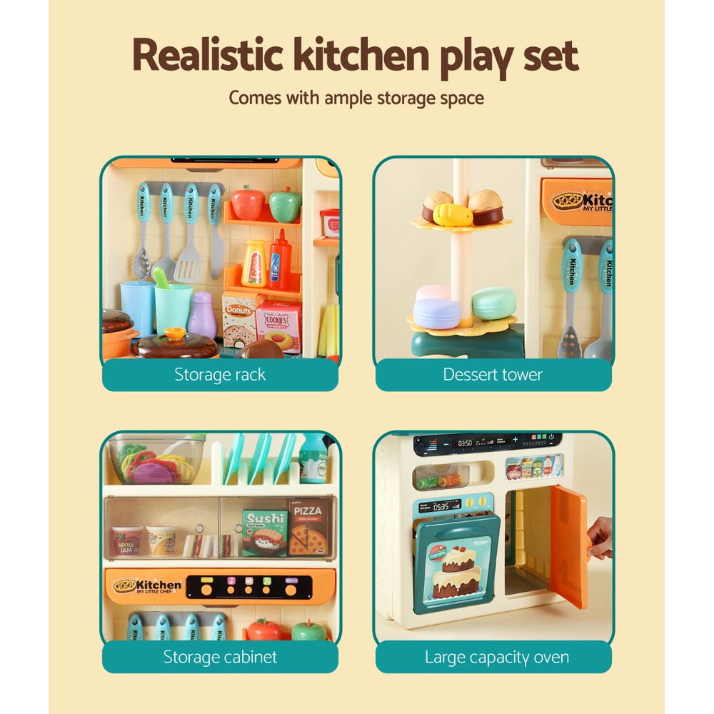 Keezi Home Kitchen with 73pcs Kids Kitchen Accessories