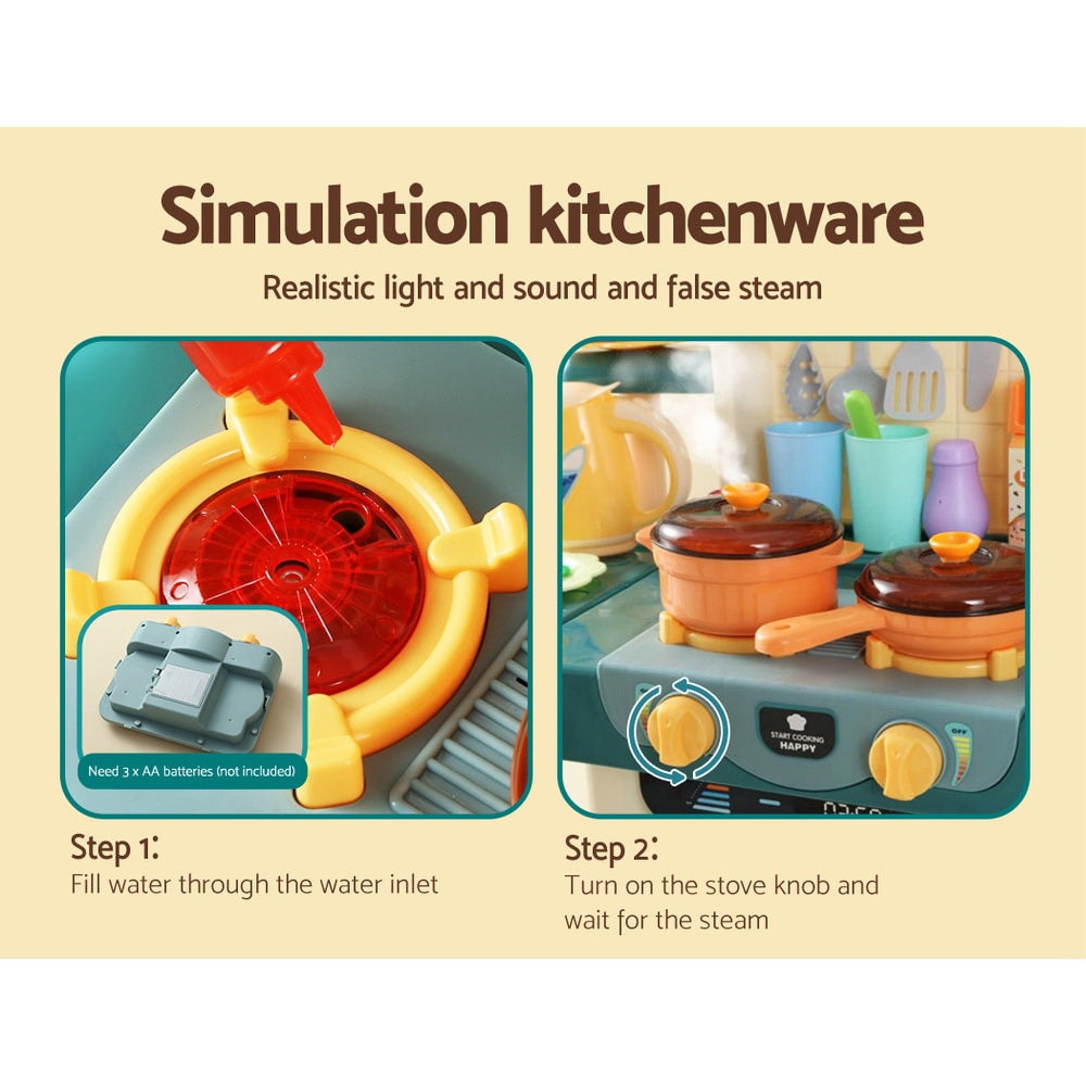 Keezi Home Kitchen with 73pcs Kids Kitchen Accessories