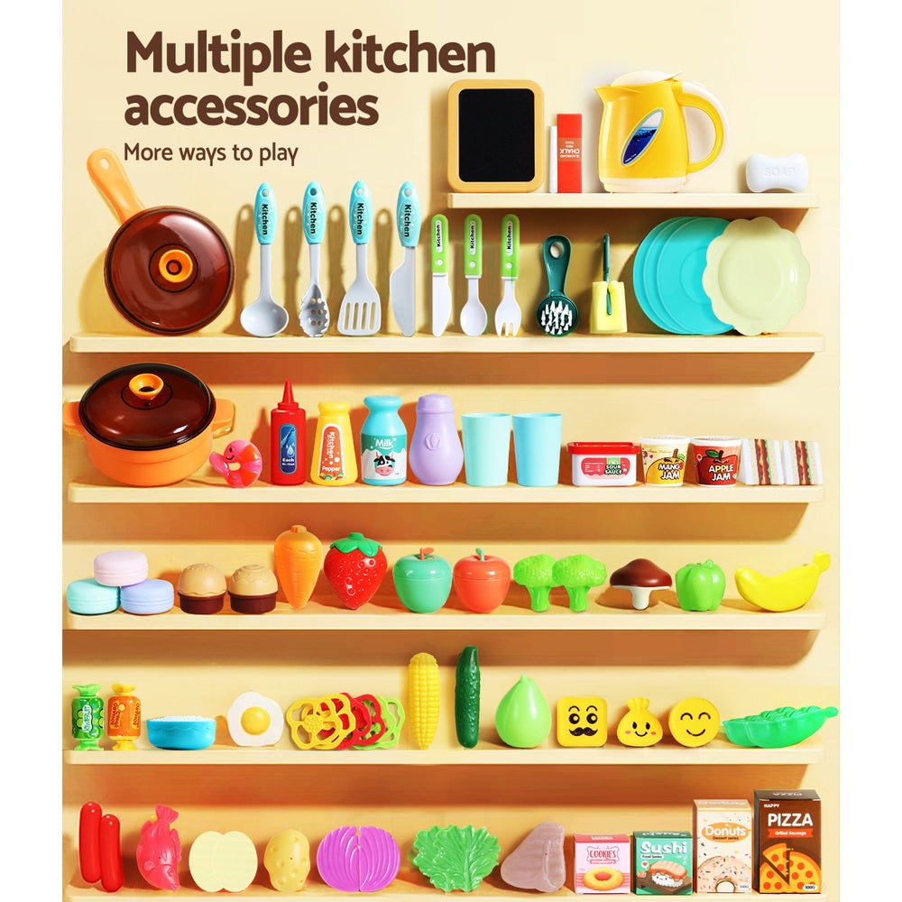 Keezi Home Kitchen with 73pcs Kids Kitchen Accessories