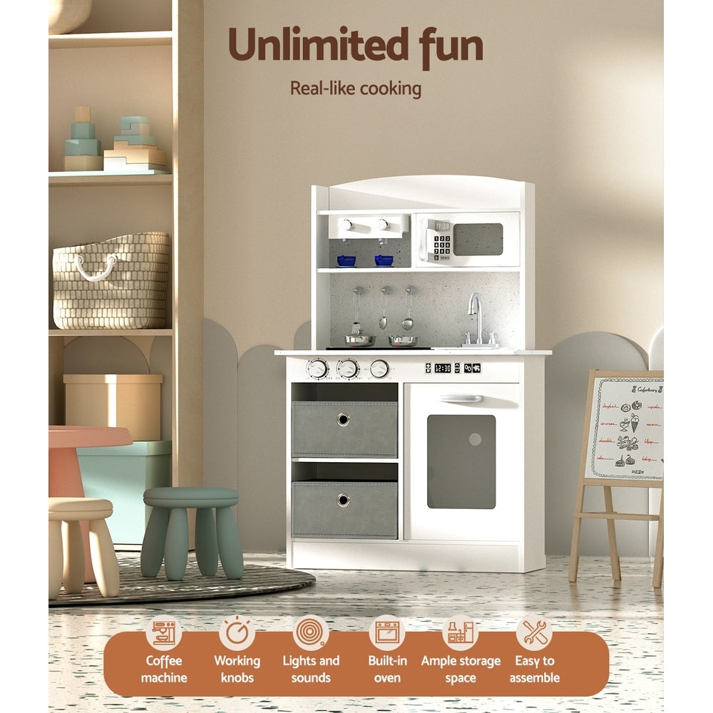 Keezi Play Kitchen Set with Kids Coffee Machine