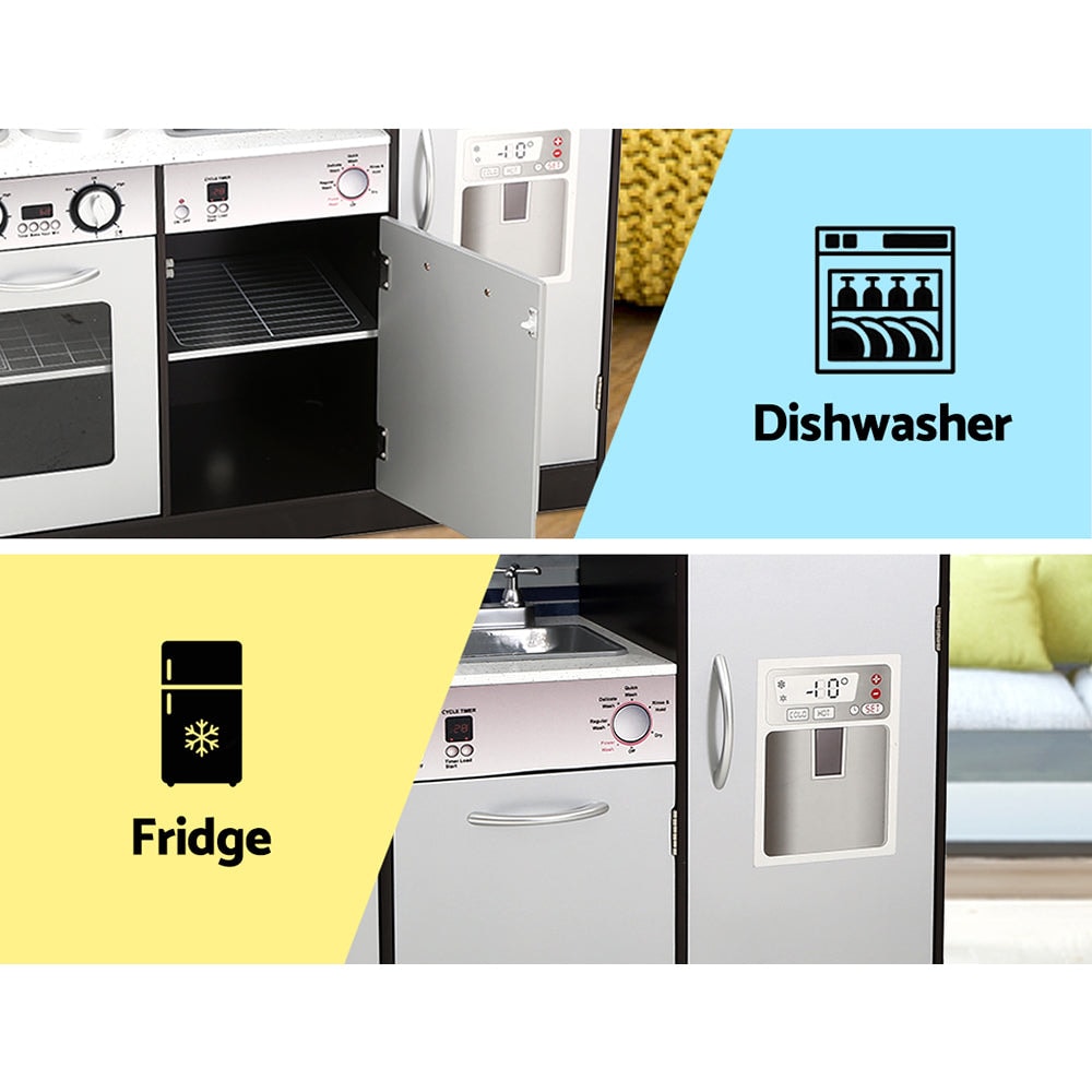 Keezi Wooden Modern Kids Kitchen with Appliances
