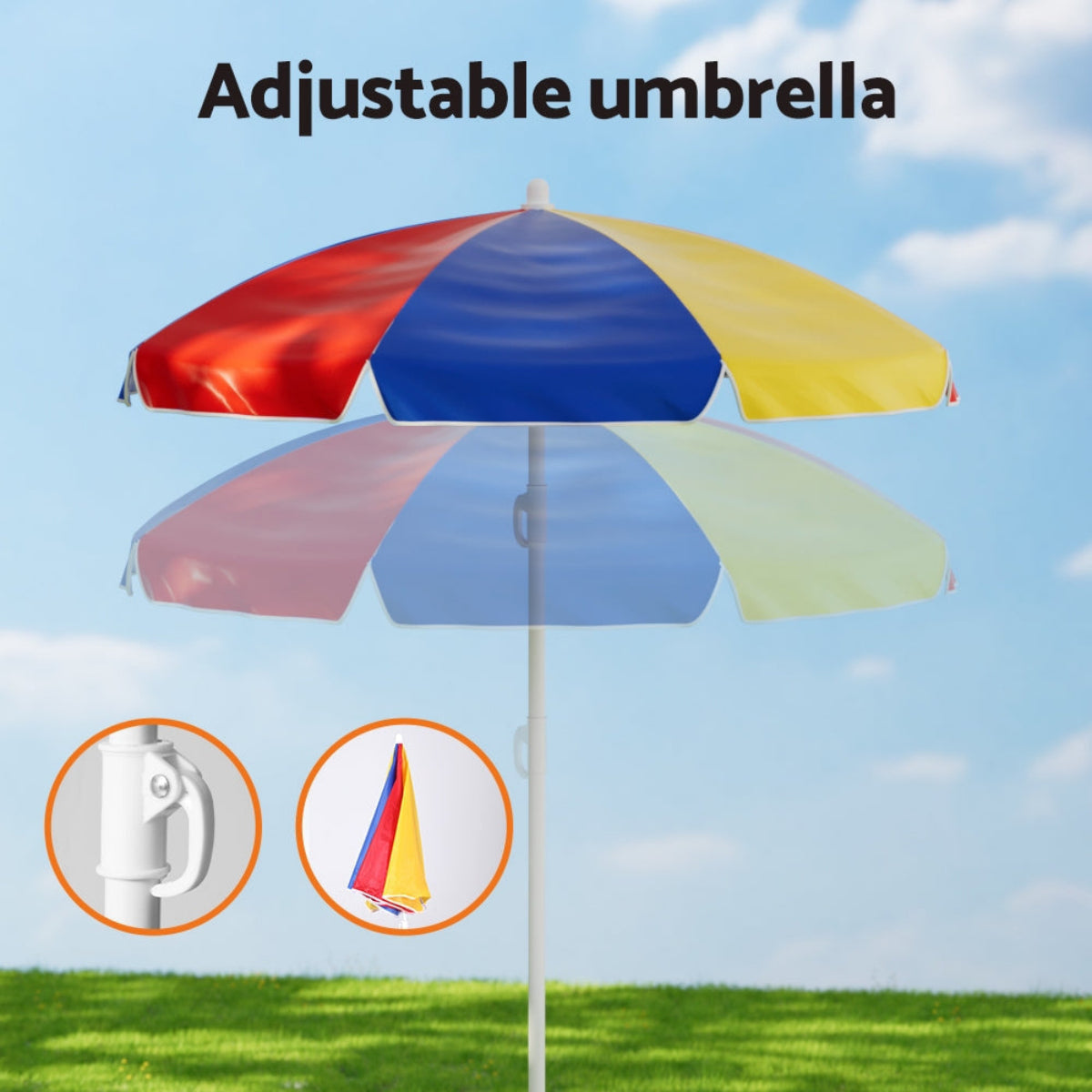Keezi Kids Picnic Table and Bench with Umbrella