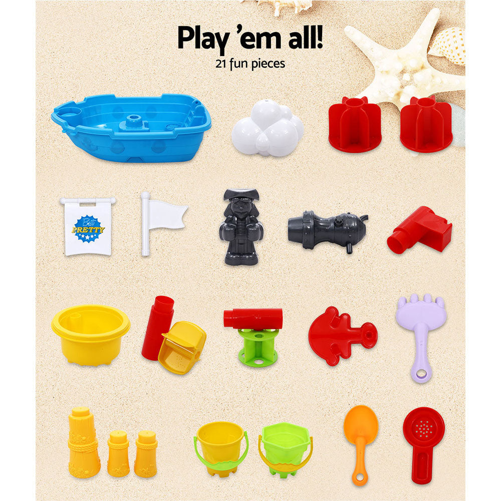 Keezi Kids Pirate Beach Sand and Water Toy Table