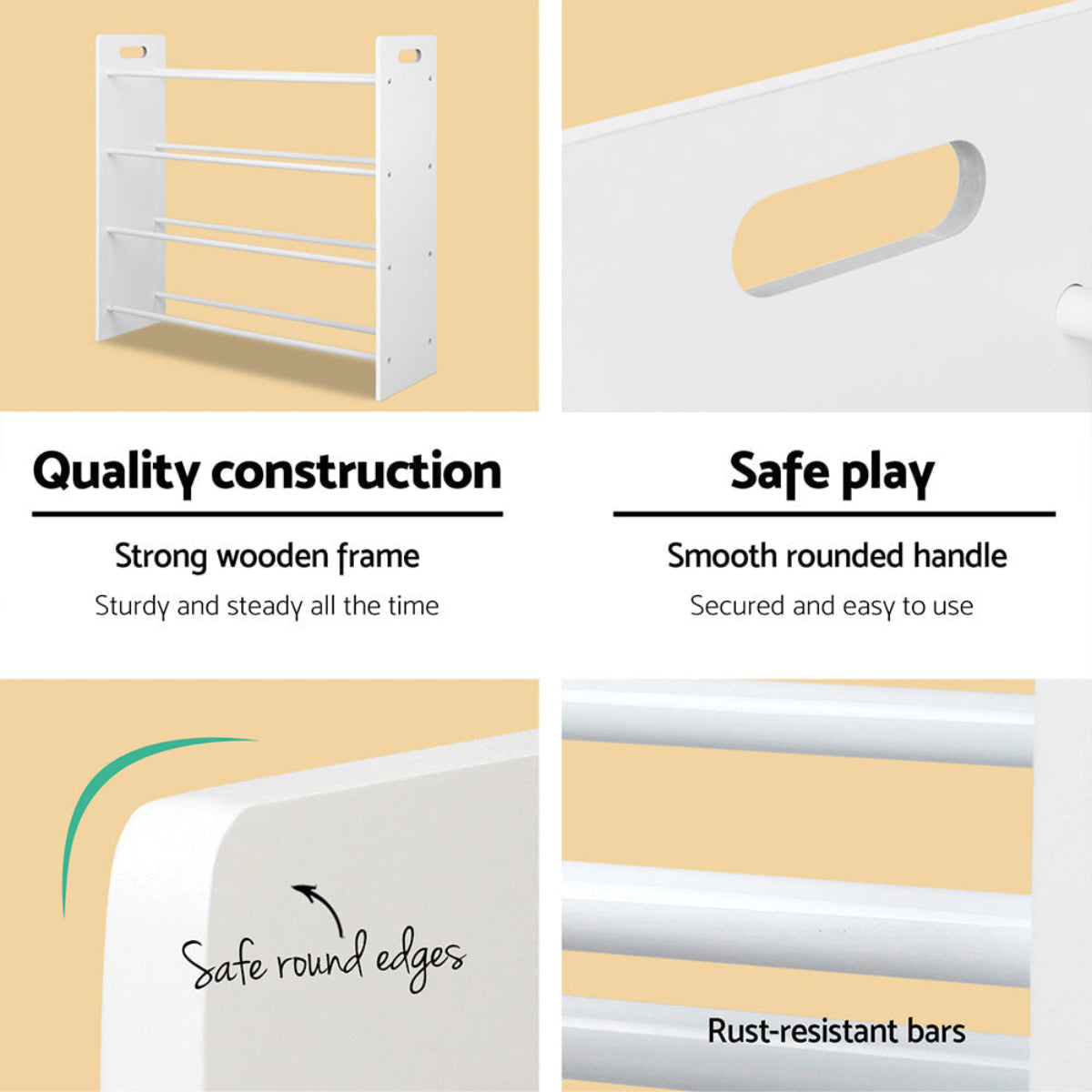 Keezi Kids Plastic Bins Organiser Rack