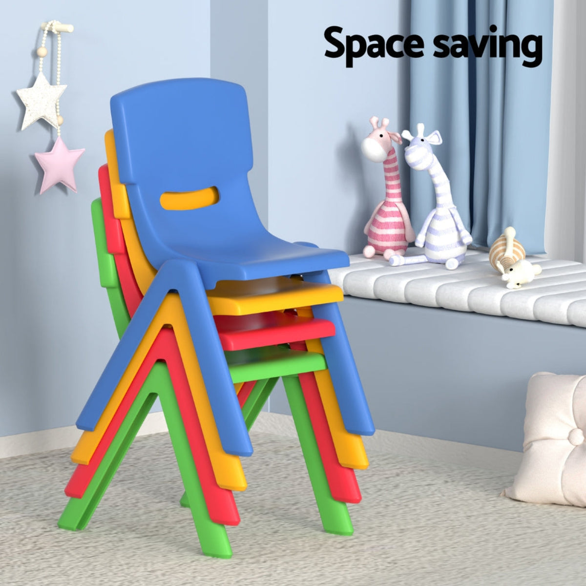 Keezi Kids Plastic Table and 5 Chairs Set