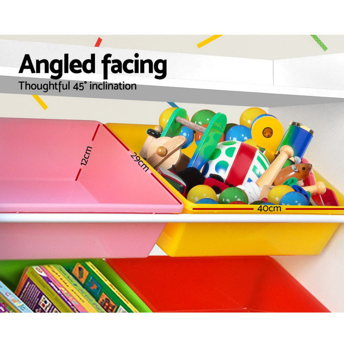 Keezi Kids Rack with Bins, Shelves and Drawer
