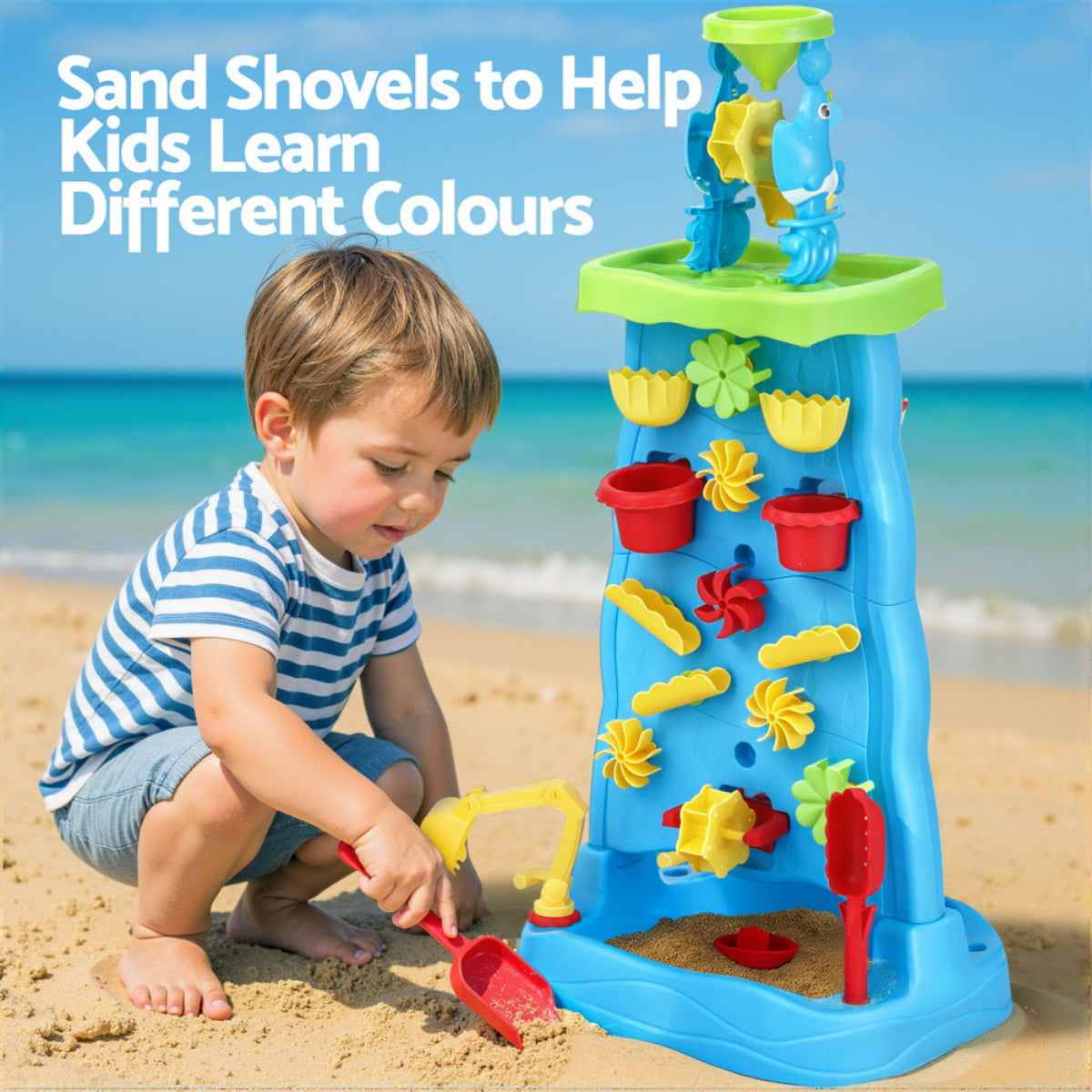 Keezi Kids Sand and Water Table with Waterfall Wall