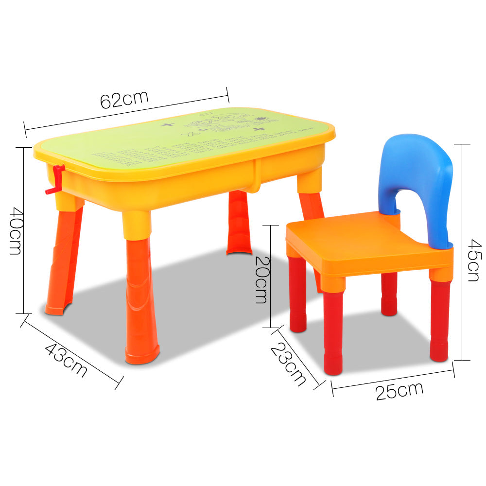 Keezi Kids Sandpit and Water Table with Chair Set