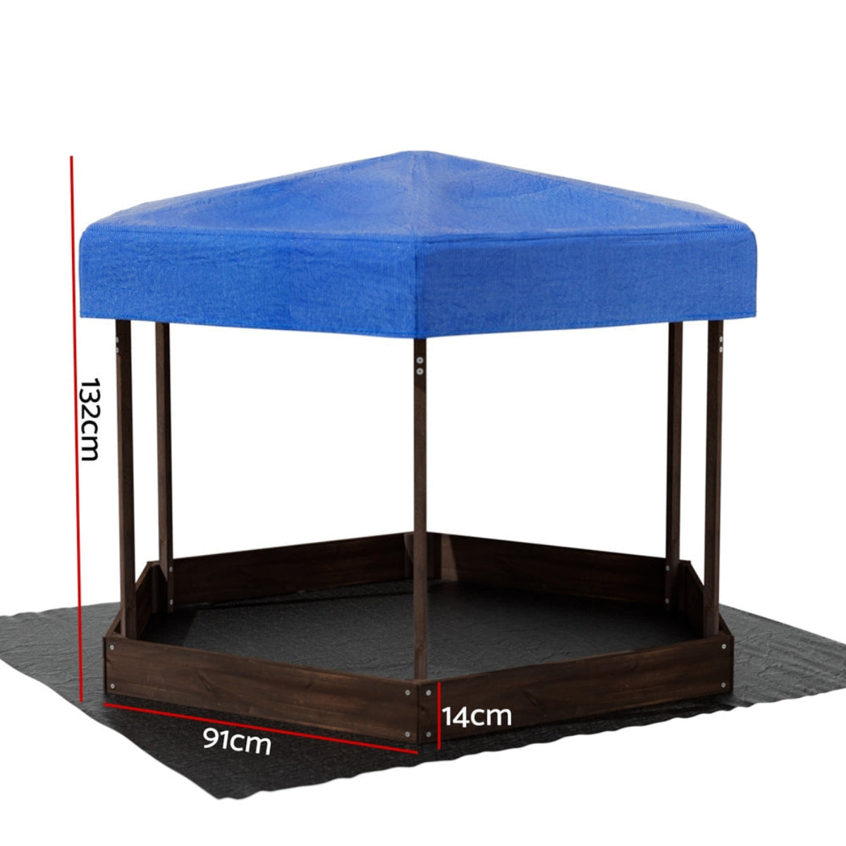 Keezi Kids Wooden Hexagon Sandpit