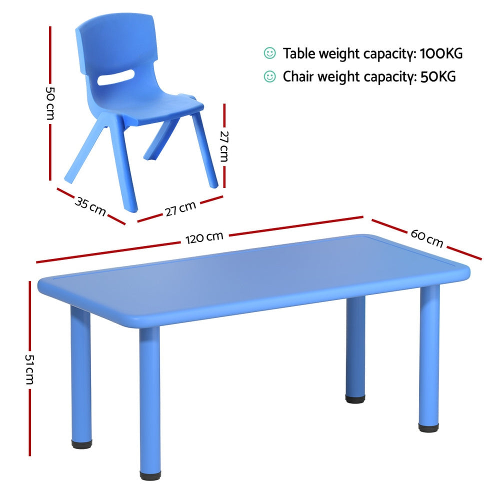 Keezi Kids Table and 8 Stackable Chairs Set