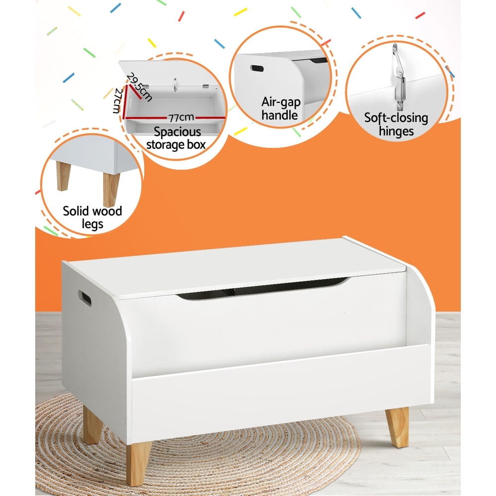 Keezi Kids 2 in 1 Wooden Storage Box and Bookshelf