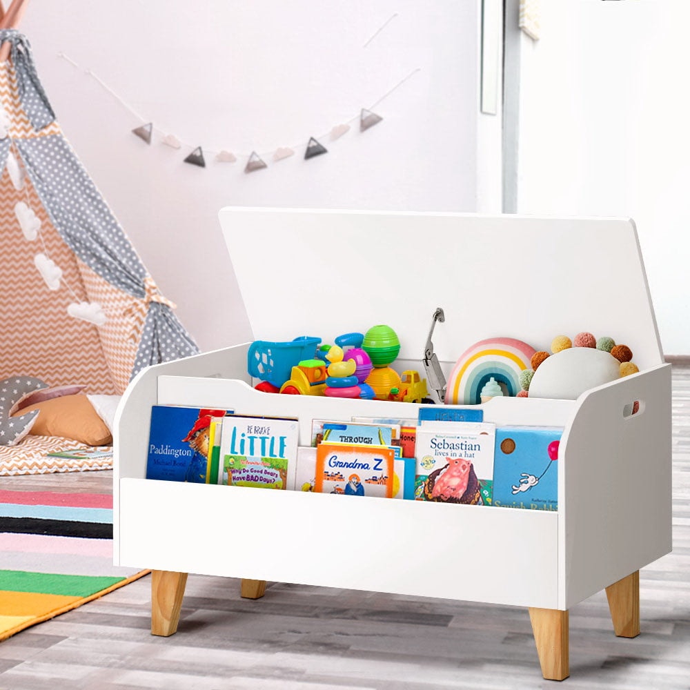 Keezi Kids 2 in 1 Wooden Storage Box and Bookshelf