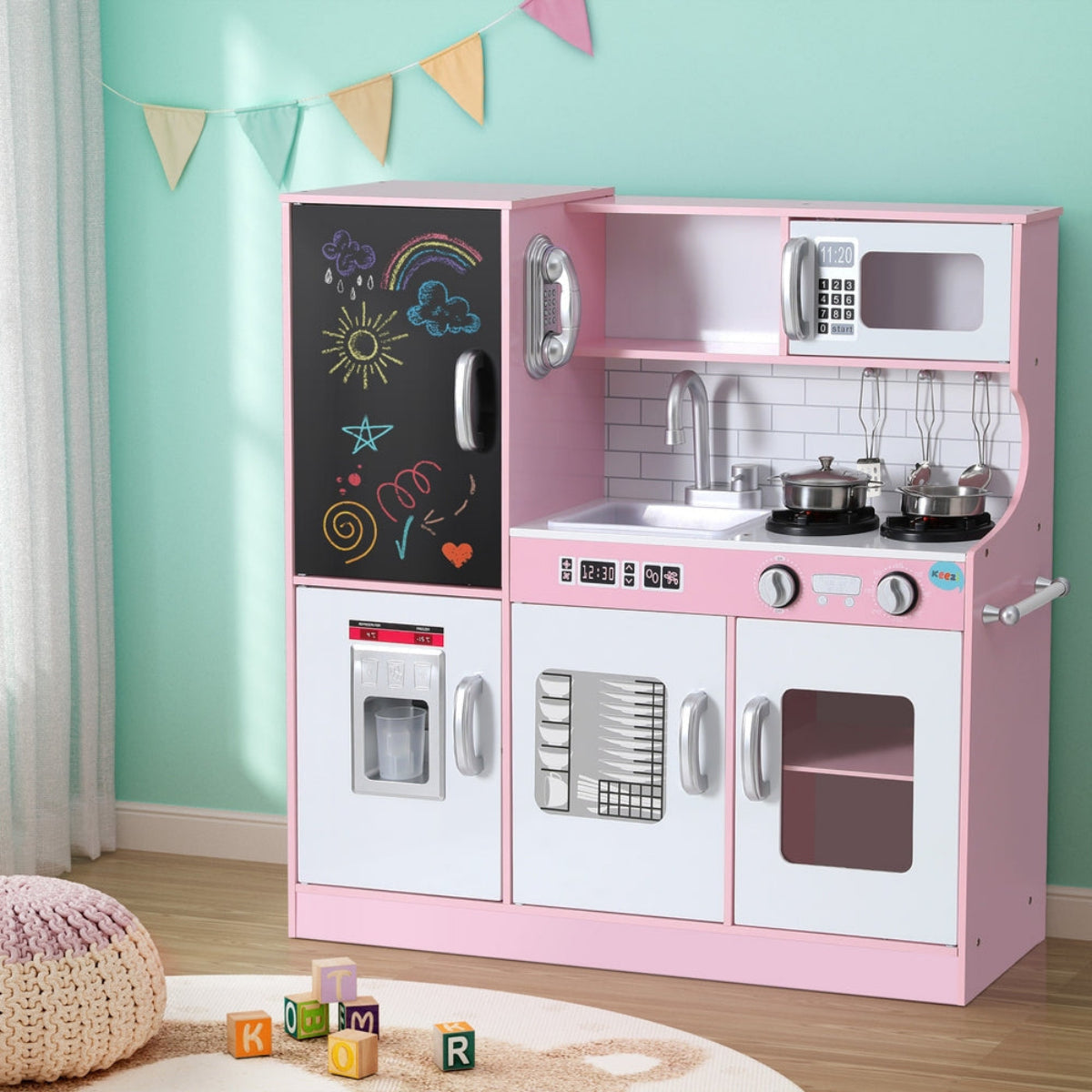 Keezi Pretend Kids Kitchen Playset