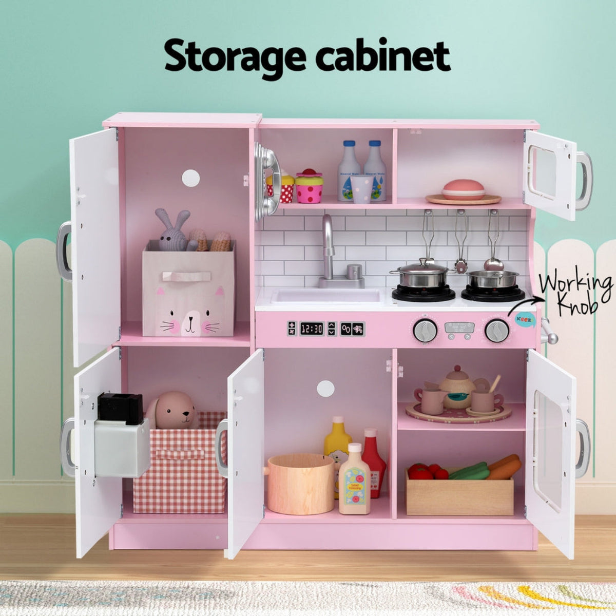 Keezi Pretend Kids Kitchen Playset