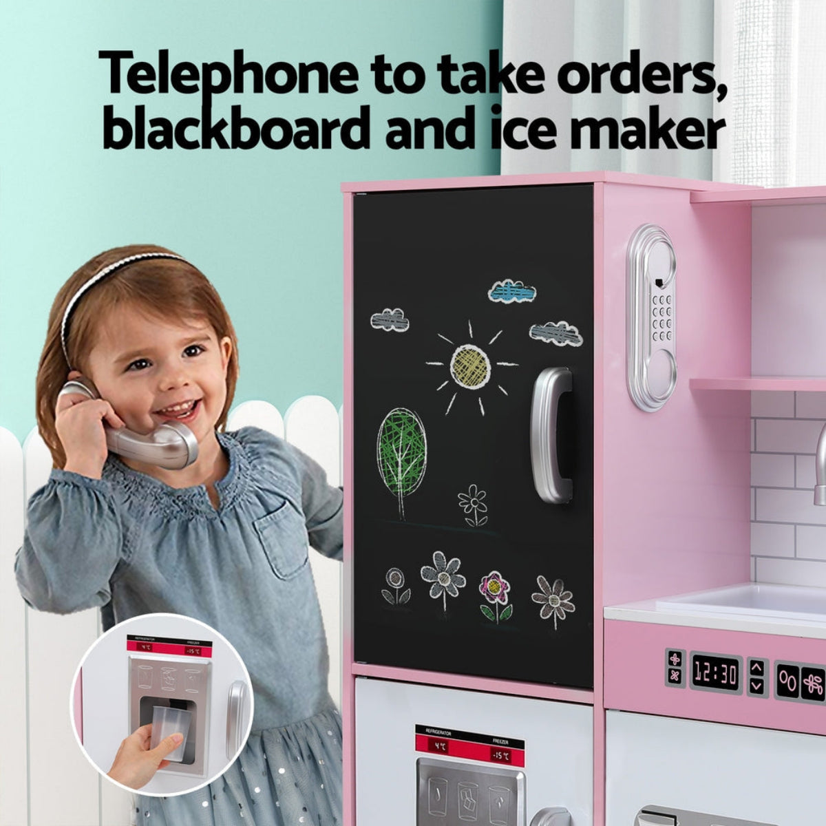 Keezi Pretend Kids Kitchen Playset