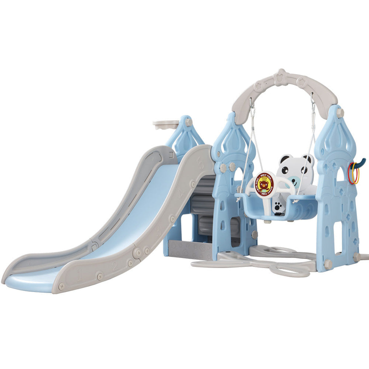 Keezi Swing and Slide Set with Basketball Hoop