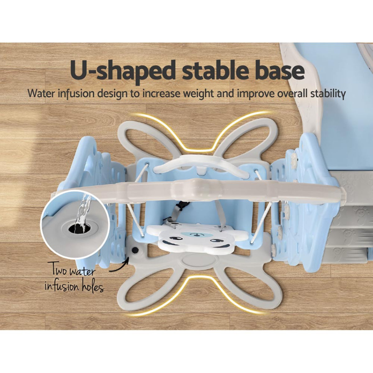 Keezi Swing and Slide Set with Basketball Hoop