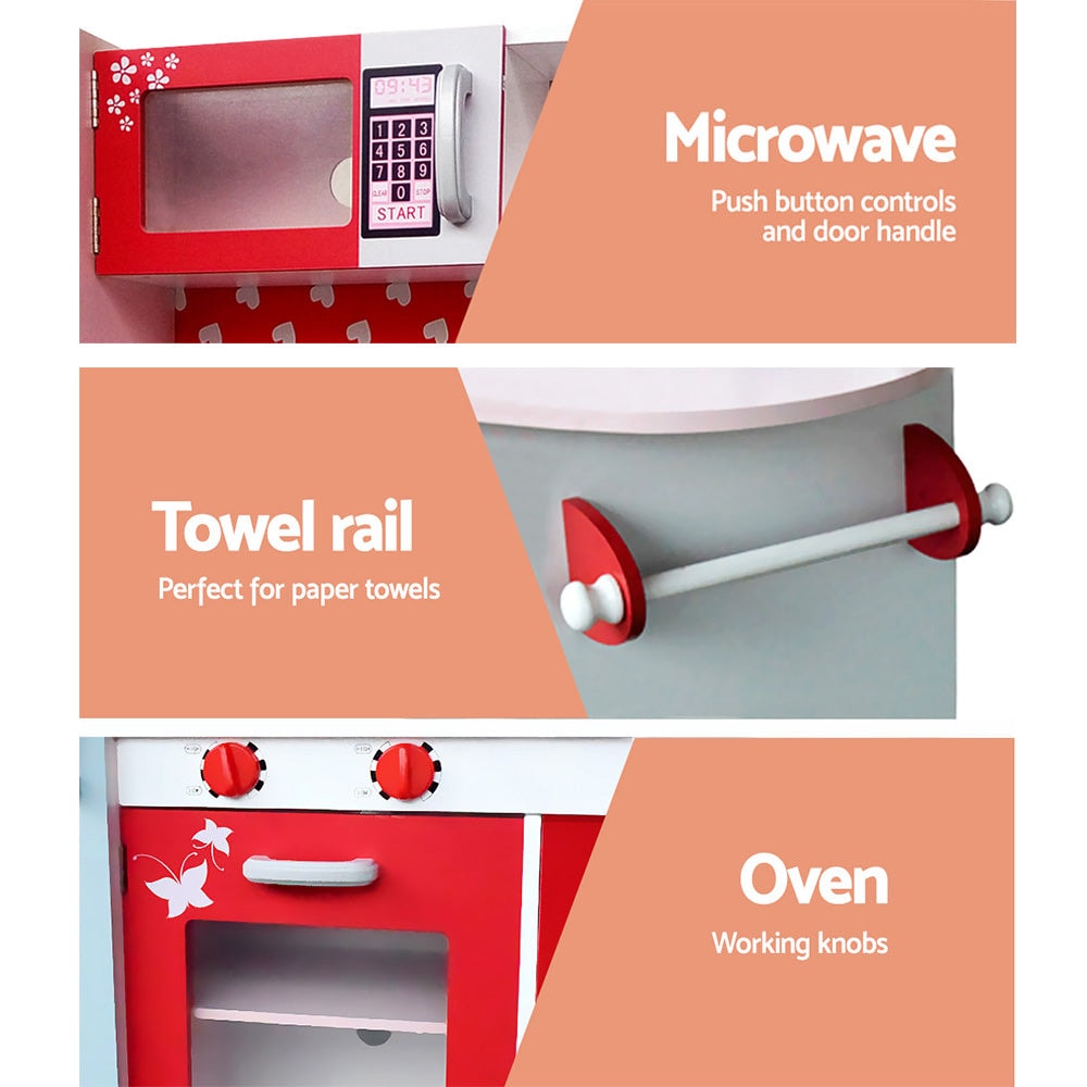 Keezi Kids Kitchen with Fridge and Dishwasher
