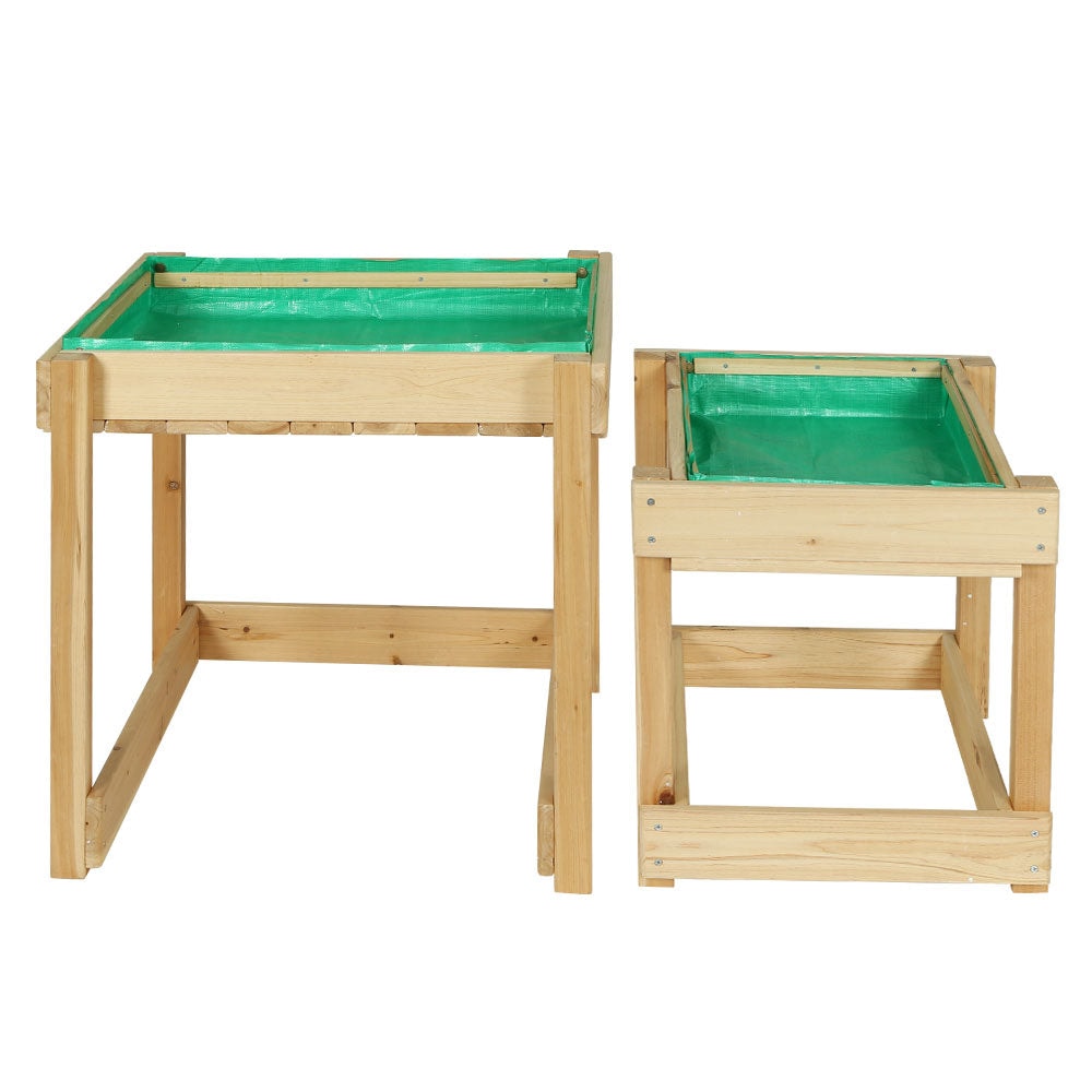 Keezi Wooden Kids Sand and Water Tables with Cover