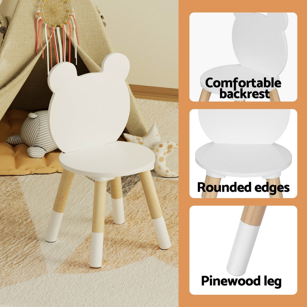 Kids 3 Pieces Activity Table and Chairs Set