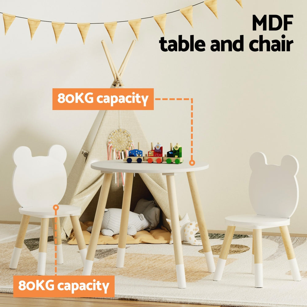 Kids 3 Pieces Activity Table and Chairs Set
