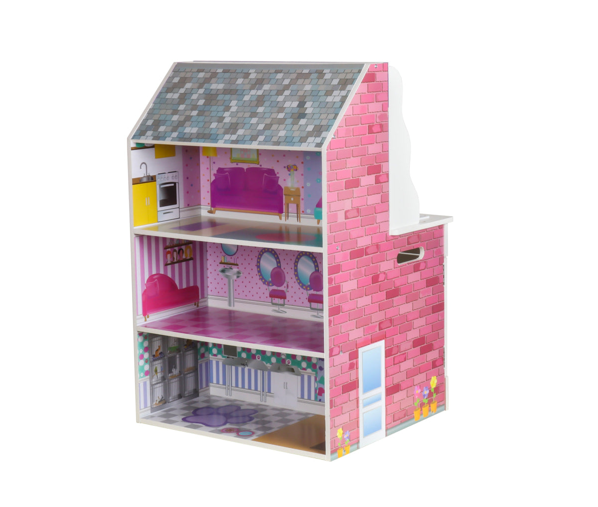 Kids Explore 2 in 1 Leilani Dollhouse & Kitchen
