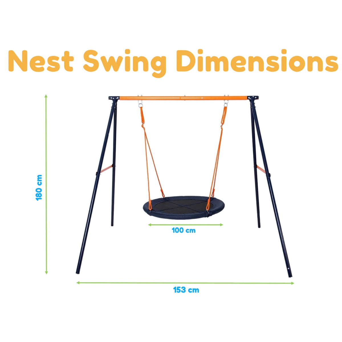 Kids Explore Nest Round Sensory Swing with Frame