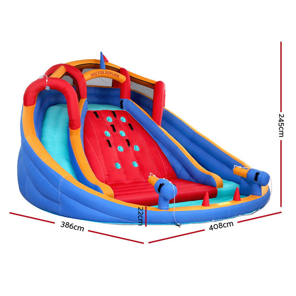 Kids Inflatable Pool Water Slide Cannon Splash Park